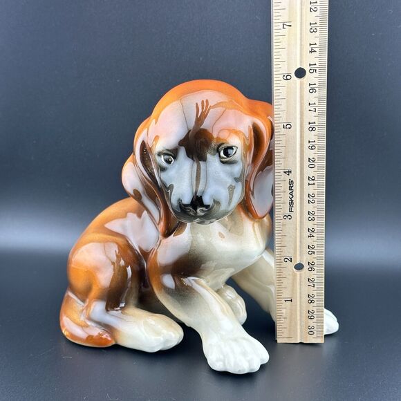 Antique 1920s KERAMOS Vienna Austria Dachshund Dog Puppy Porcelain Figurine 6" H - Picture 8 of 9